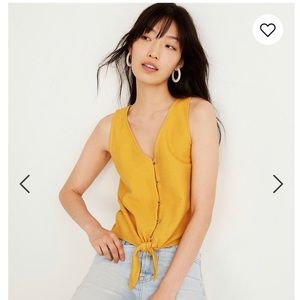 NWT madewell front tie tank top